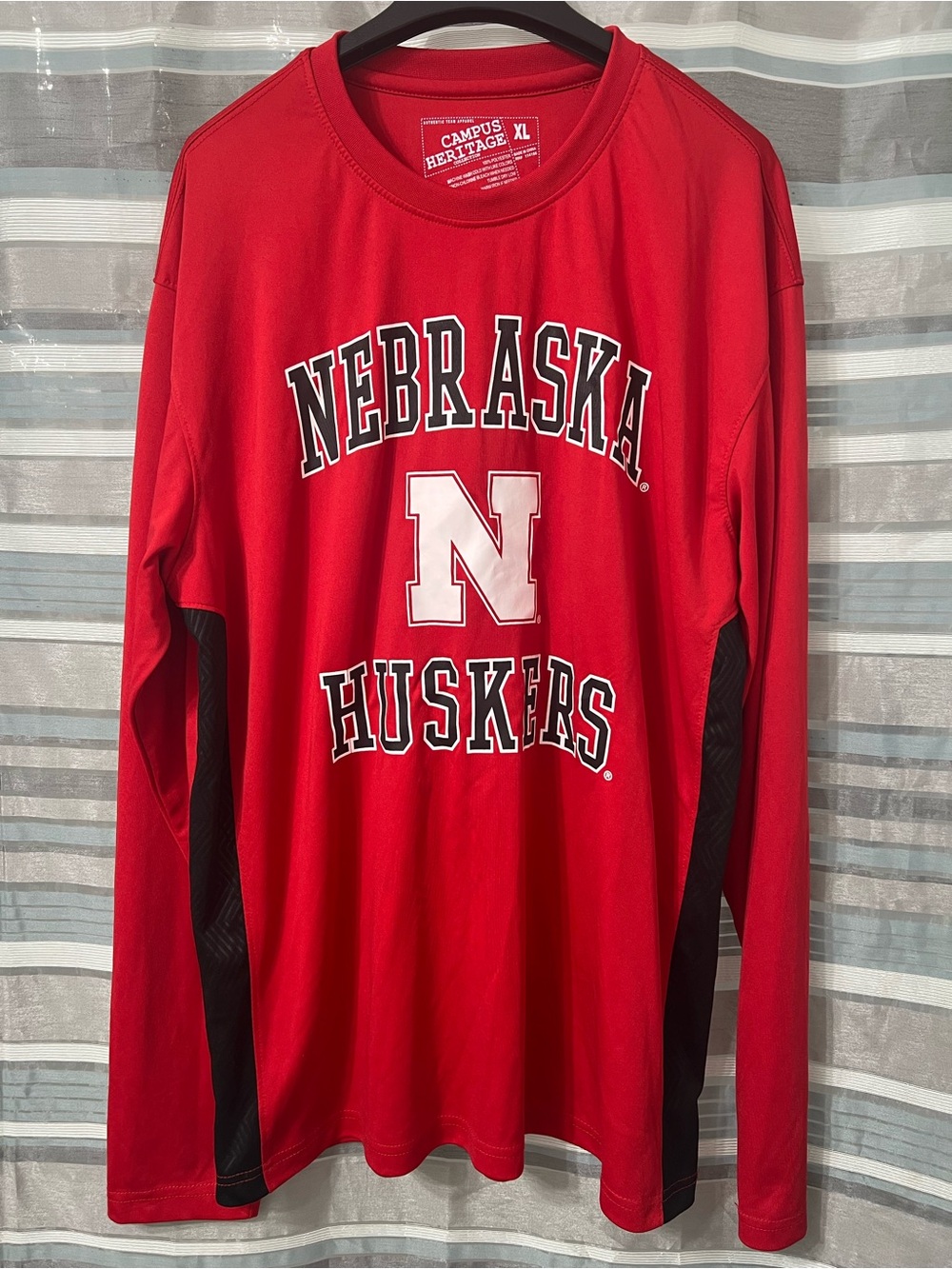 Campus Heritage Nebraska Huskers Red Long Sleeve Performance Tee